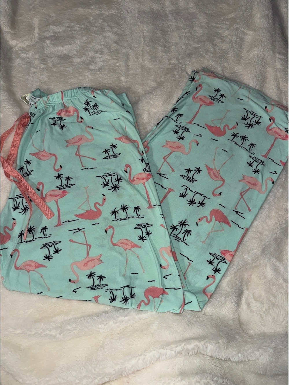 Bobbie Brooks Women's Large Flamingo Print Lounge Pants